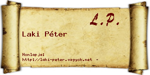 Laki Péter névjegykártya