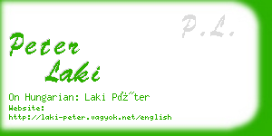 peter laki business card